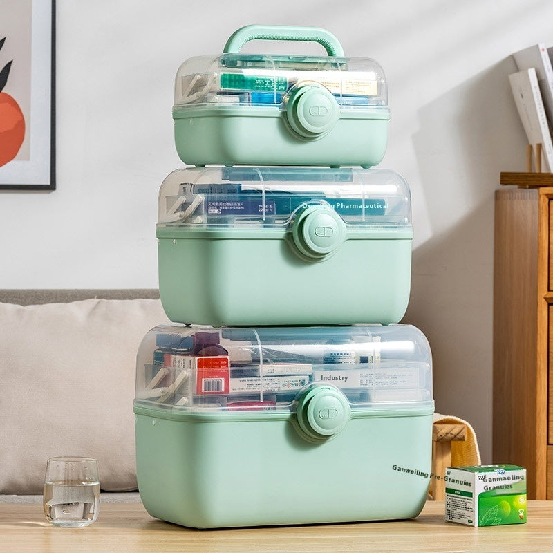 Large Medicine Box Family Pack Capacity Storage Box Multi-layer