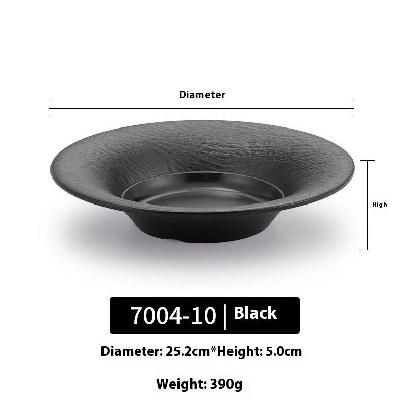 Black Hot Pot Food Plate Barbecue Plate
