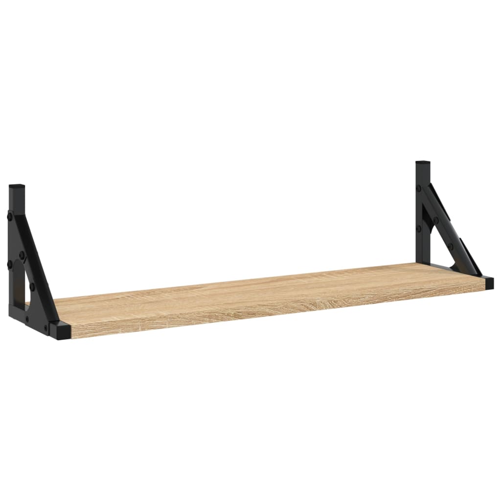 Mensole da parete, 2 pezzi, rovere Sonoma, 60x15x15,5 cm