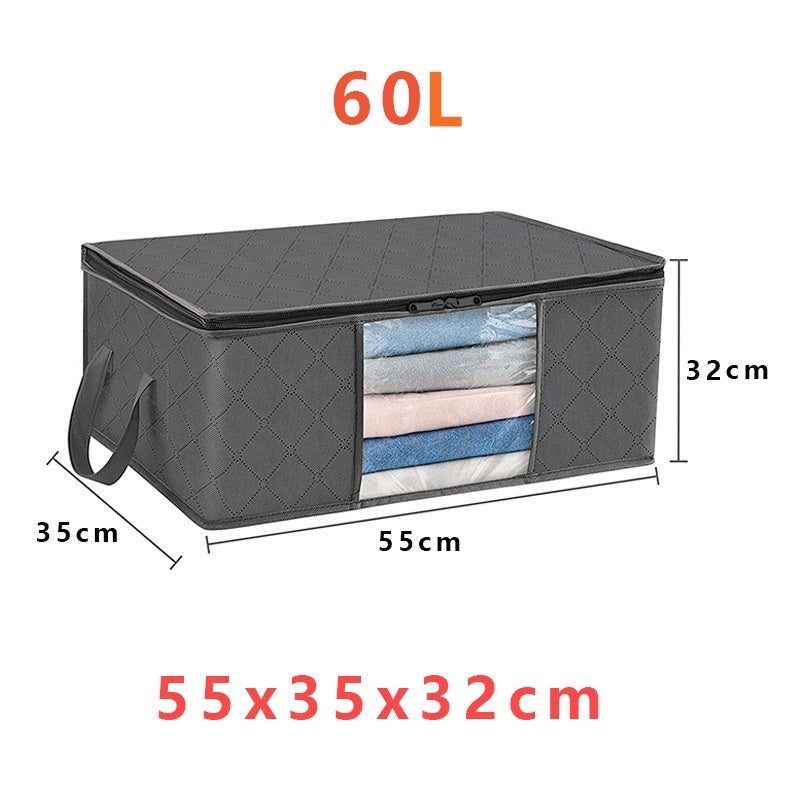 Clothing Storage Bag Large Capacity Transparent Window Storage Box
