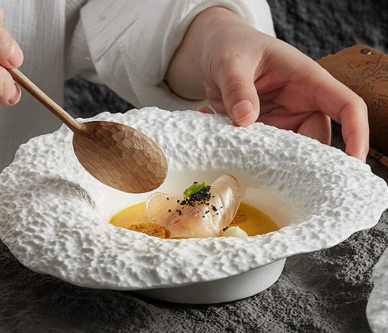 Straw Hat Plate Ceramic Deep Plate Dinner Plate Soup Bowl Salad Bowl