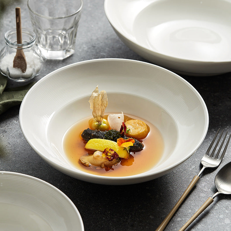 Deep Soup Household Noodle Ceramic Soup Large Bowl