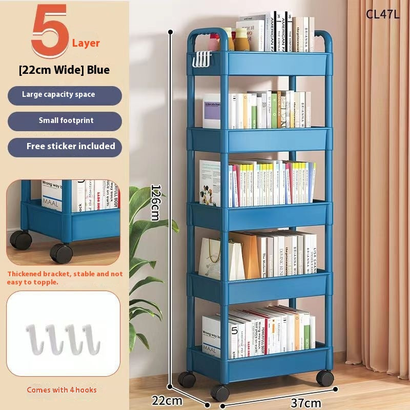 Trolley Floor Mobile Multi-layer Snack Bedroom Bedside Storage Rack
