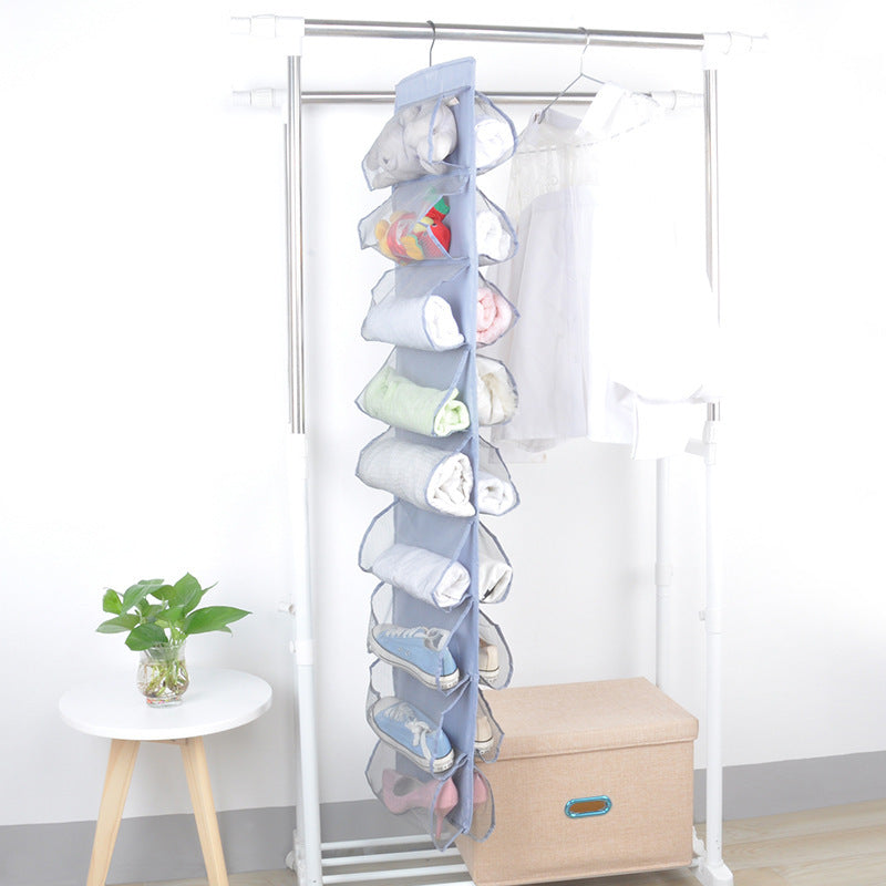 Washed Oxford Cloth Double Sided Mesh Hanging Bag