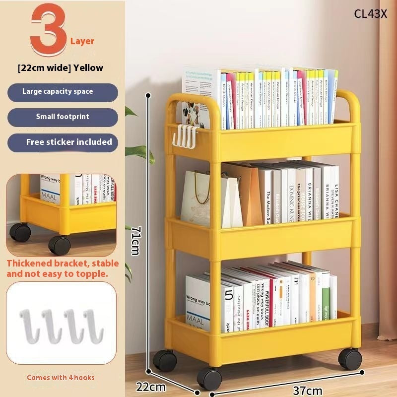 Trolley Floor Mobile Multi-layer Snack Bedroom Bedside Storage Rack