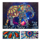 Elephant Walk Special Shape Diamond Painting DIY