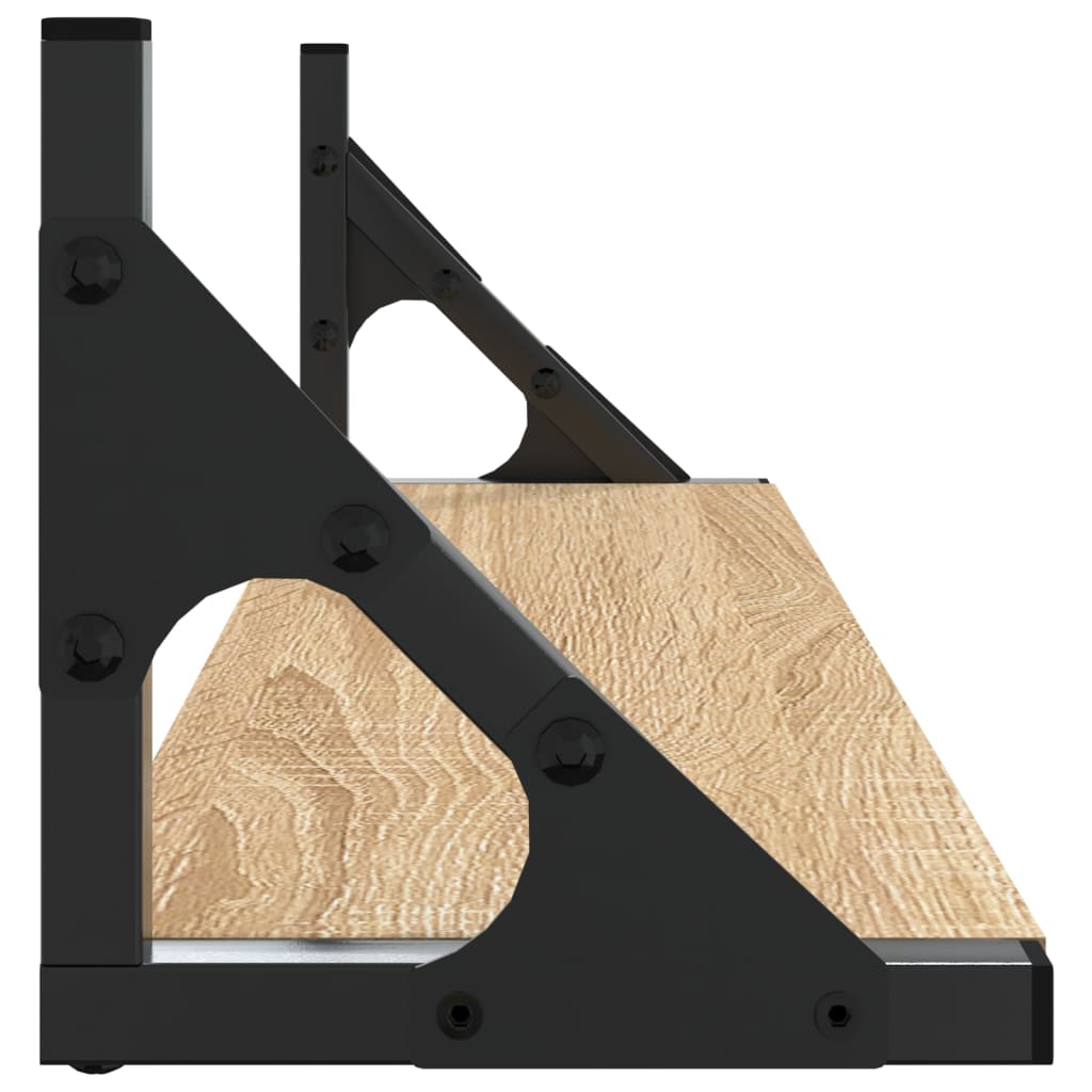 Mensole da parete, 2 pezzi, rovere Sonoma, 60x15x15,5 cm