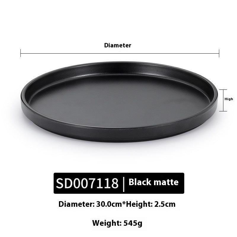 Black Hot Pot Food Plate Barbecue Plate