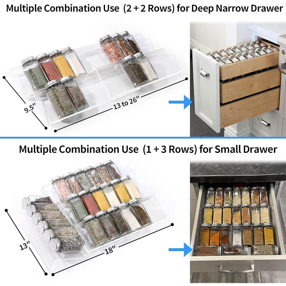 Kitchen Acrylic Spice Display Storage Rack