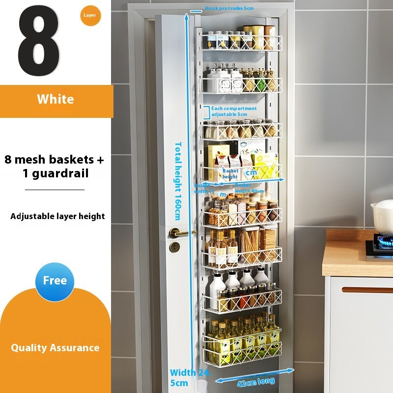 The Door Punch-free Creative Bedroom Room Door Multi-layer Storage Basket Dormitory Door Back Rack