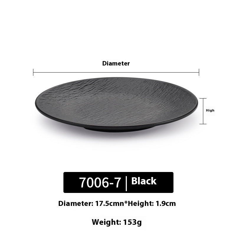 Black Hot Pot Food Plate Barbecue Plate