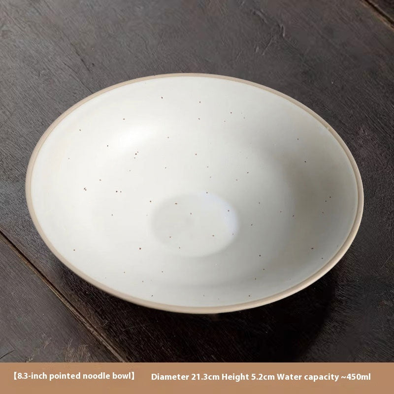 Stoneware Plate Open Rain-hat Shaped Bowl