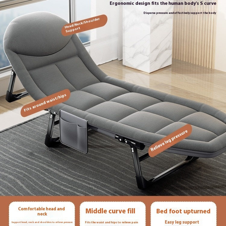 Single Office Lunch Break Recliner Folding Camp Bed