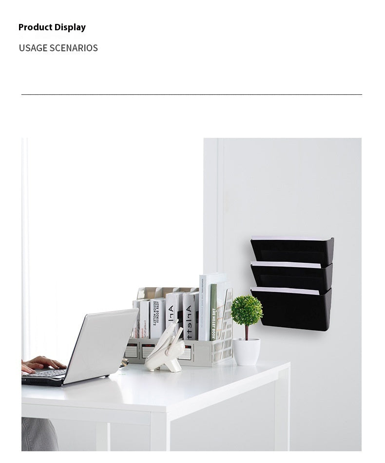 Household Fashion Plastic Wall-mounted File Holder