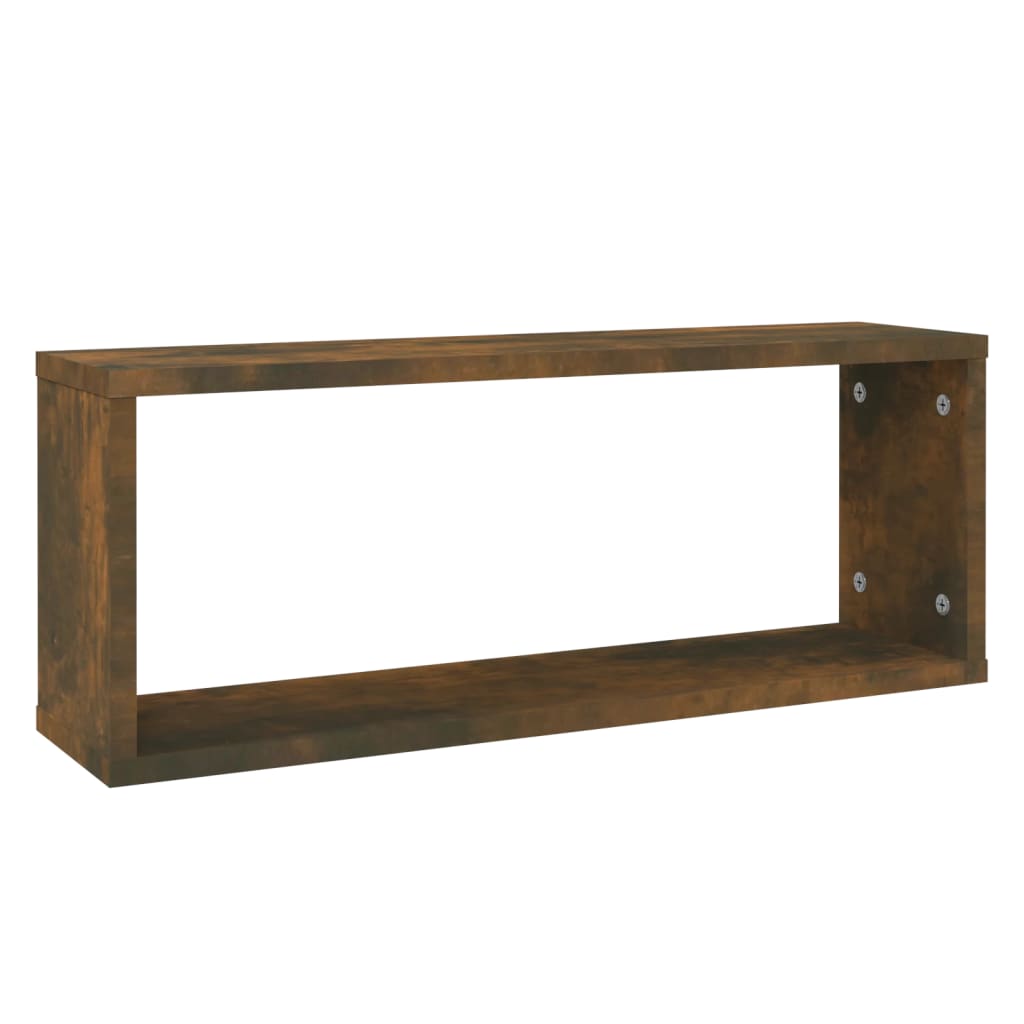 Mensole a cubo 6 pezzi Rovere affumicato 60x Materiale a base di legno