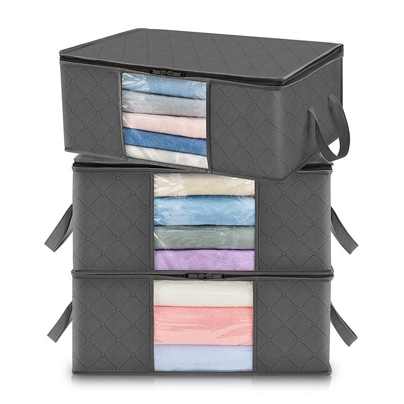 Clothing Storage Bag Large Capacity Transparent Window Storage Box