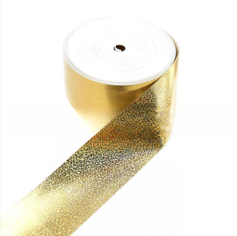 50 Yards Roll 75MM Laser Silver Ribbed Band