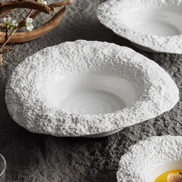 Straw Hat Plate Ceramic Deep Plate Dinner Plate Soup Bowl Salad Bowl