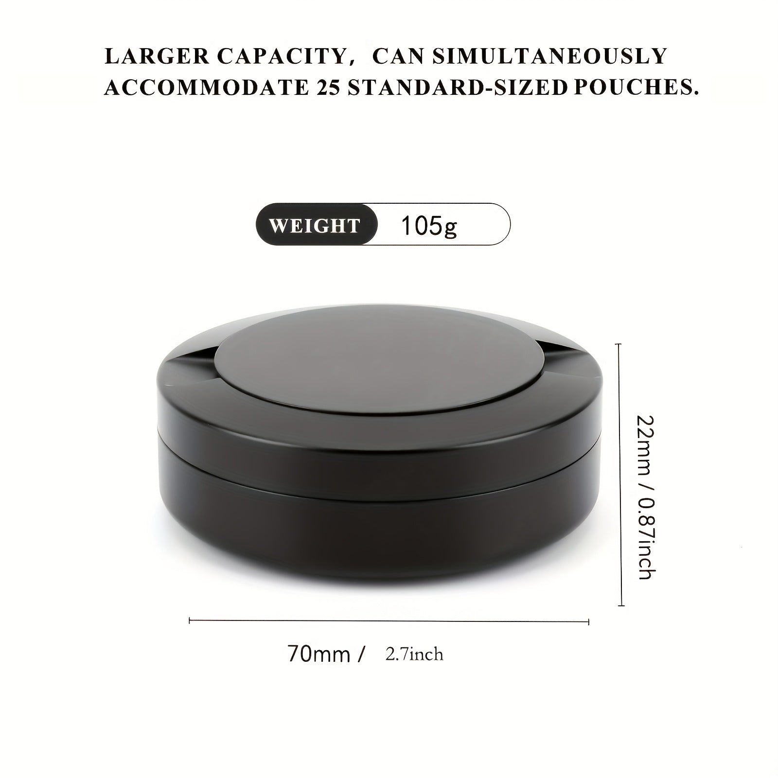 Double-layer Snuff Box Aluminum Alloy Material Cnc Processing With Buckle Hand