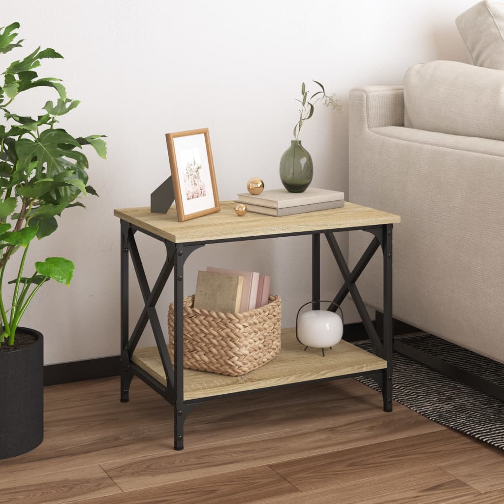 Tavolino laterale Sonoma Oak 55x Materiale a base di legno