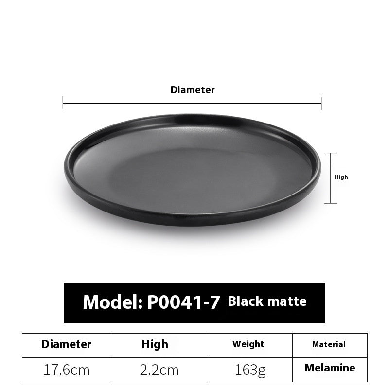 Black Hot Pot Food Plate Barbecue Plate