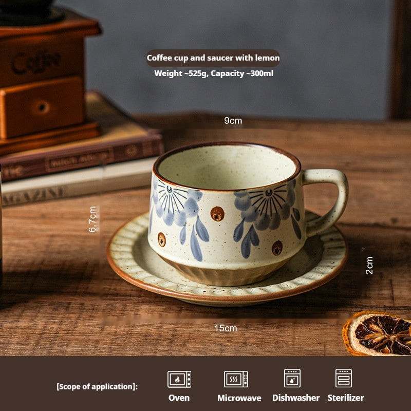Retro Stoneware Coffee Cup Light Luxury Advanced Special-interest Design