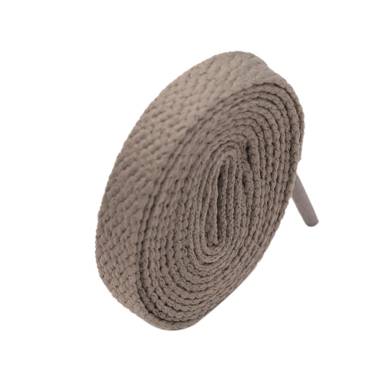 Classic Solid Color Flat Mesh All-match Shoelace