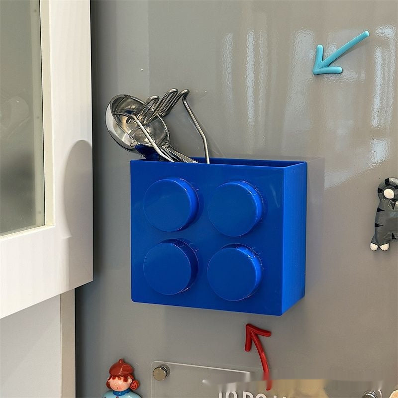 Magnetic Storage Box Refrigerator Decorative Plastic Wrap Straw Rack