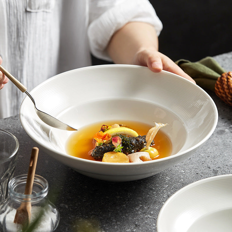Deep Soup Household Noodle Ceramic Soup Large Bowl