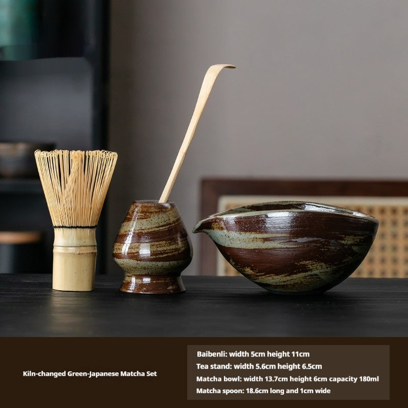 Tea Set For Making Matcha With Coarse Pottery