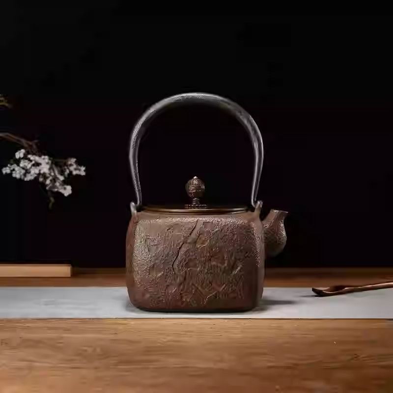 Handmade Iron Pot Chinese Lost-wax Casting Craft Cast Iron Teapot