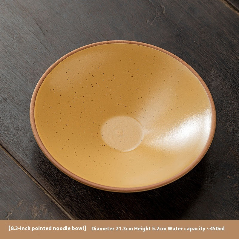 Stoneware Plate Open Rain-hat Shaped Bowl