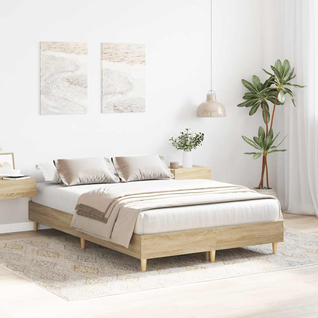 struttura letto senza materasso struttura letto in legno composito di rovere Sonoma