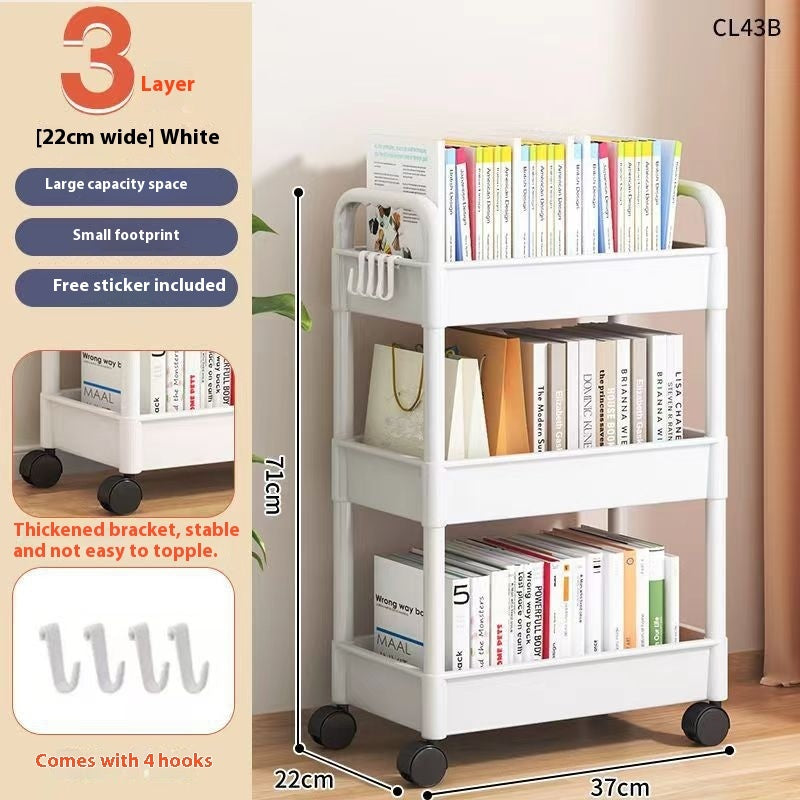 Trolley Floor Mobile Multi-layer Snack Bedroom Bedside Storage Rack