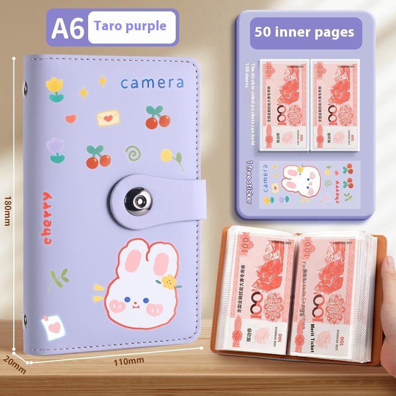 Saving Book Can Be Put Only Cash Storage Wallet Storage Bag