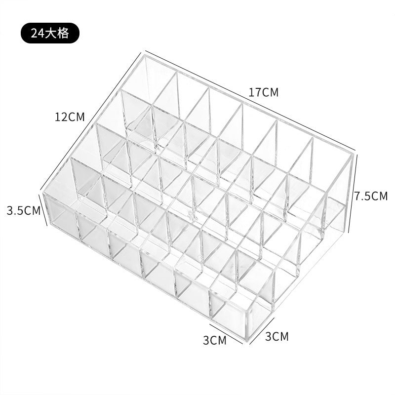 Lipstick Organizer,Small Clear Plastic Compact Lip Gloss Chapstick Perfume Sample Mascara Holder With 9,24,36,40 Slots