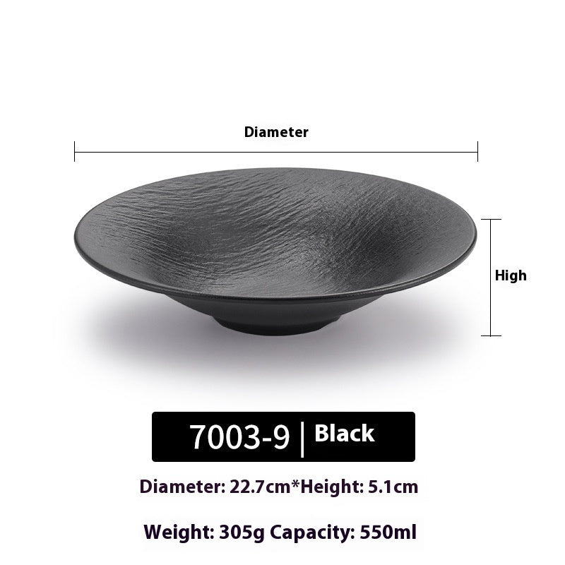 Black Hot Pot Food Plate Barbecue Plate
