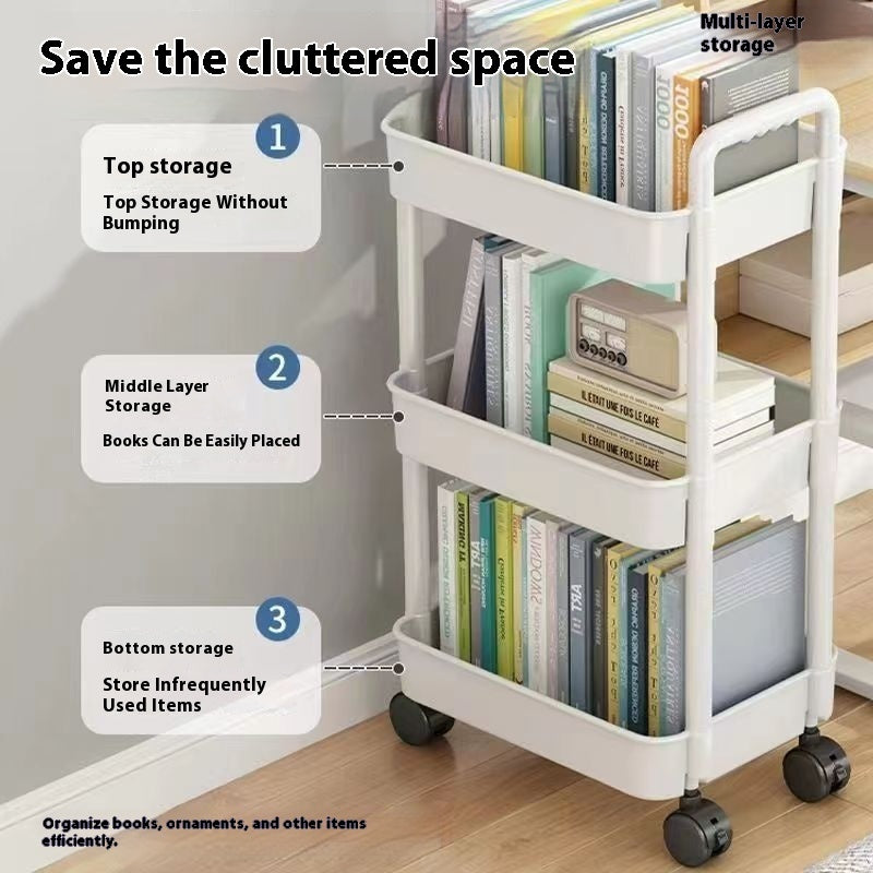 Trolley Floor Mobile Multi-layer Snack Bedroom Bedside Storage Rack