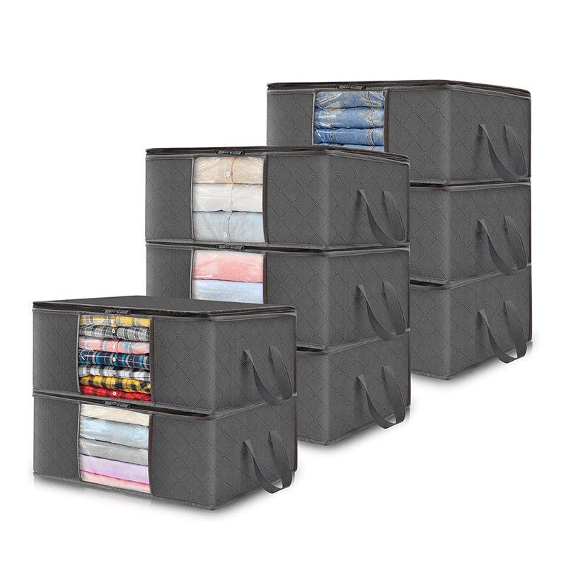 Clothing Storage Bag Large Capacity Transparent Window Storage Box