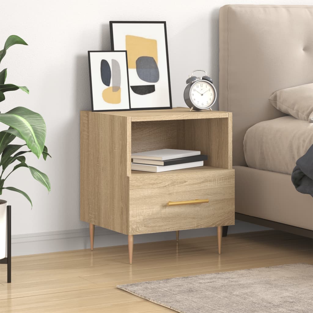 comodino 40x35x47,5 cm, legno ingegnerizzato, comodino rovere Sonoma