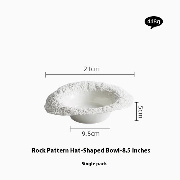 Straw Hat Plate Ceramic Deep Plate Dinner Plate Soup Bowl Salad Bowl