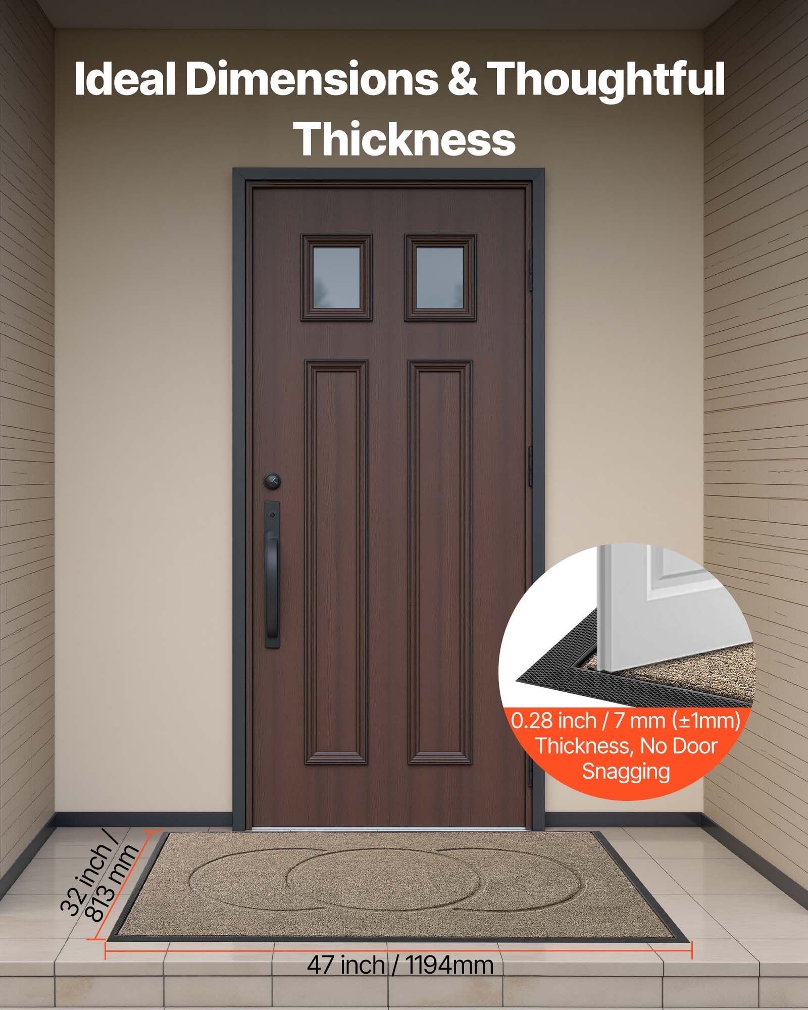 Schmutzfangmatte 1194 X 813 Mm Fußmatte Für Drinnen &amp; Draußen 7 Mm Dicke Sauberlaufmatte
