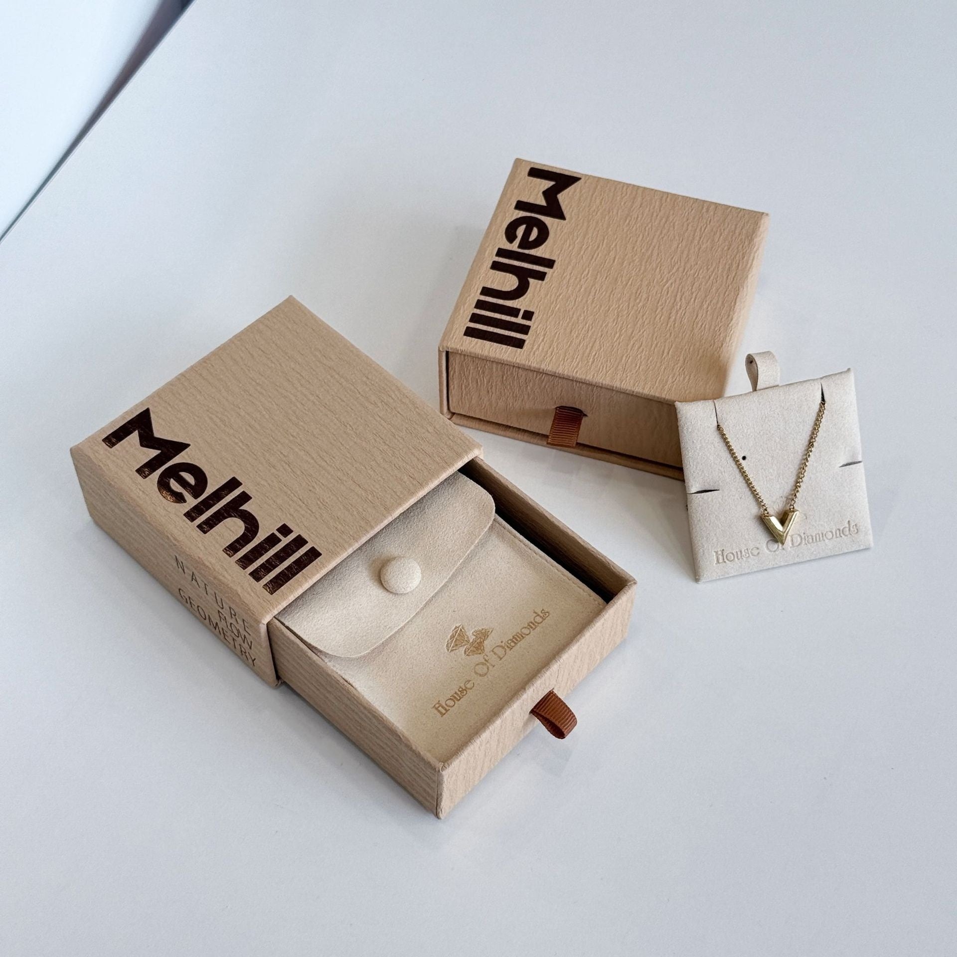 Cloud Brown Light Luxury Universal Cardboard Drawer Jewellery Box