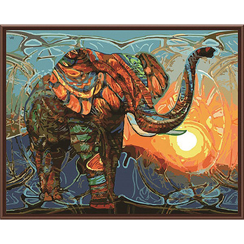 pictures by numbers diy Color Elephant Home Decor Modular painting by numbers on canvas new drop shipping