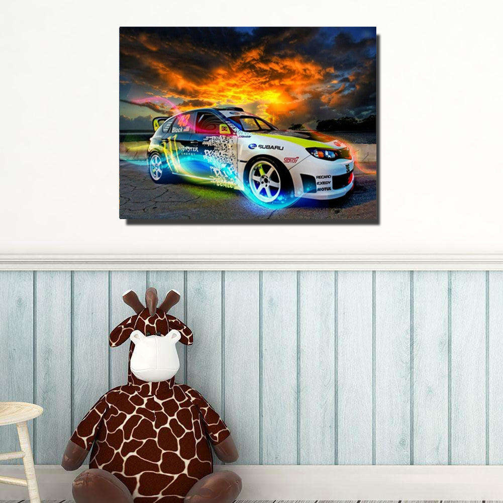 5D Diamond Painting Full Of Diamond Fire Chariot Cross Stitch Decorative Painting