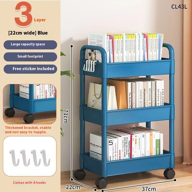 Trolley Floor Mobile Multi-layer Snack Bedroom Bedside Storage Rack