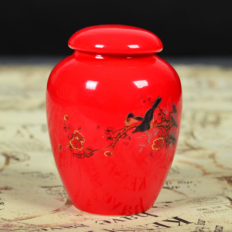 Household Portable Mini Ceramic Tea Jar
