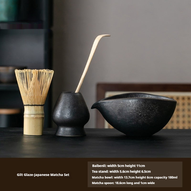 Tea Set For Making Matcha With Coarse Pottery