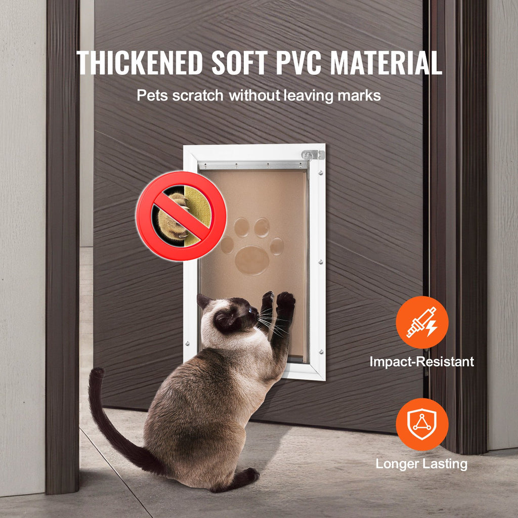 Pet Door Replacement Flap, Compatible With Flap Pet Doors, Measures 10.25" X 16.25" Longer Lasting, Weather-proof, Thickened PVC Dog Door Replacement Flap With Long Magnetic Strip (Large)