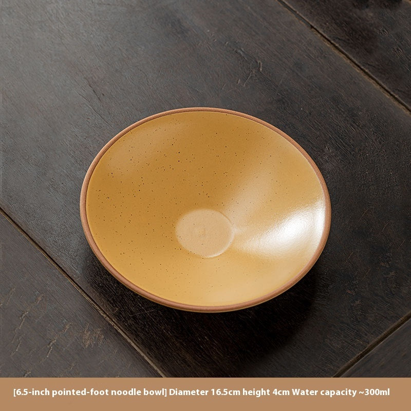 Stoneware Plate Open Rain-hat Shaped Bowl